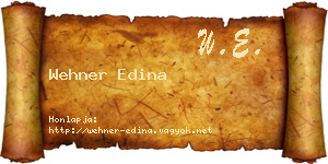 Wehner Edina névjegykártya