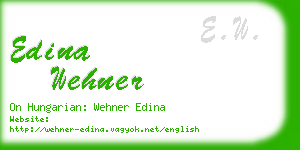 edina wehner business card